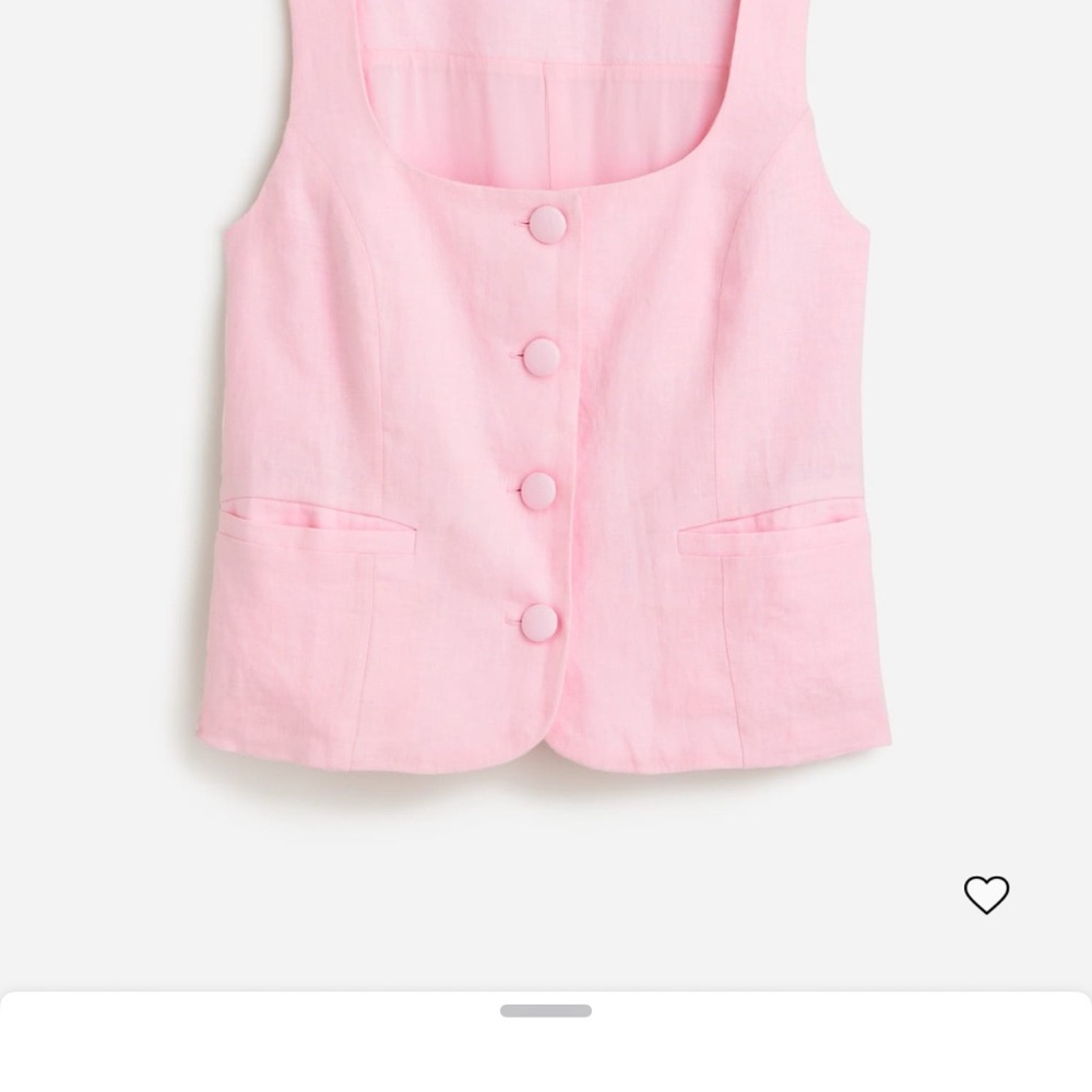 J. Crew Women’s Pink Button-Front Vest